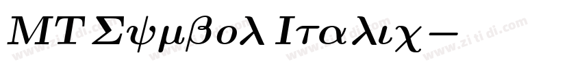 MT Symbol Italic字体转换